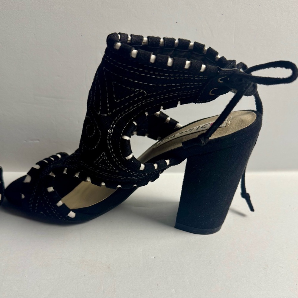 Black Embroidered Women's Size 6 1/2 - Picture 4 of 8
